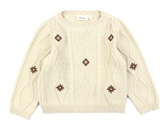 Lil Atelier fog strik pullover bomuld
